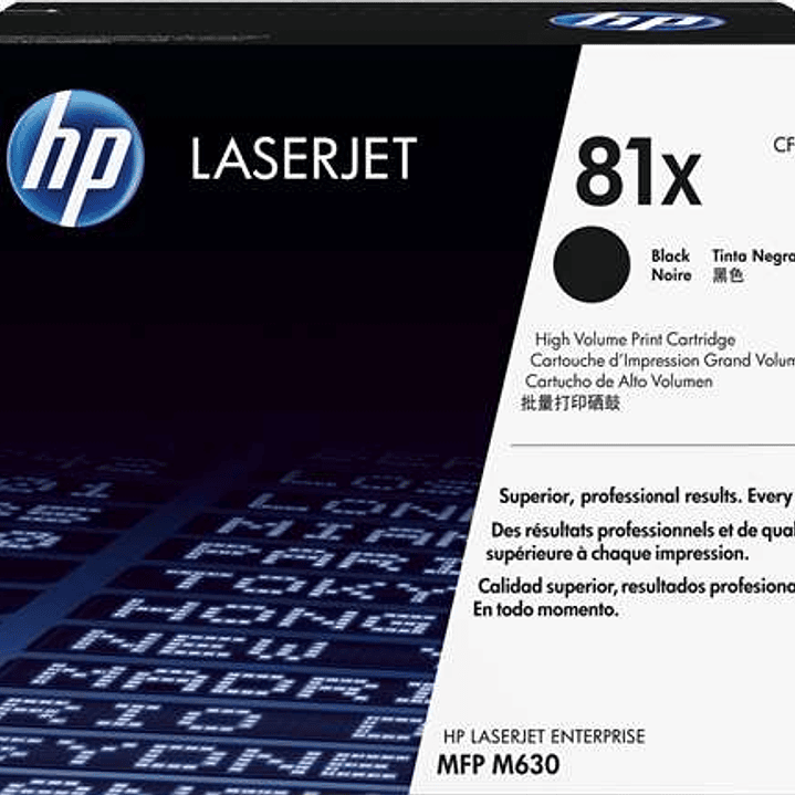 HP CF281X Negro Cartucho de Toner Original - 81X 1