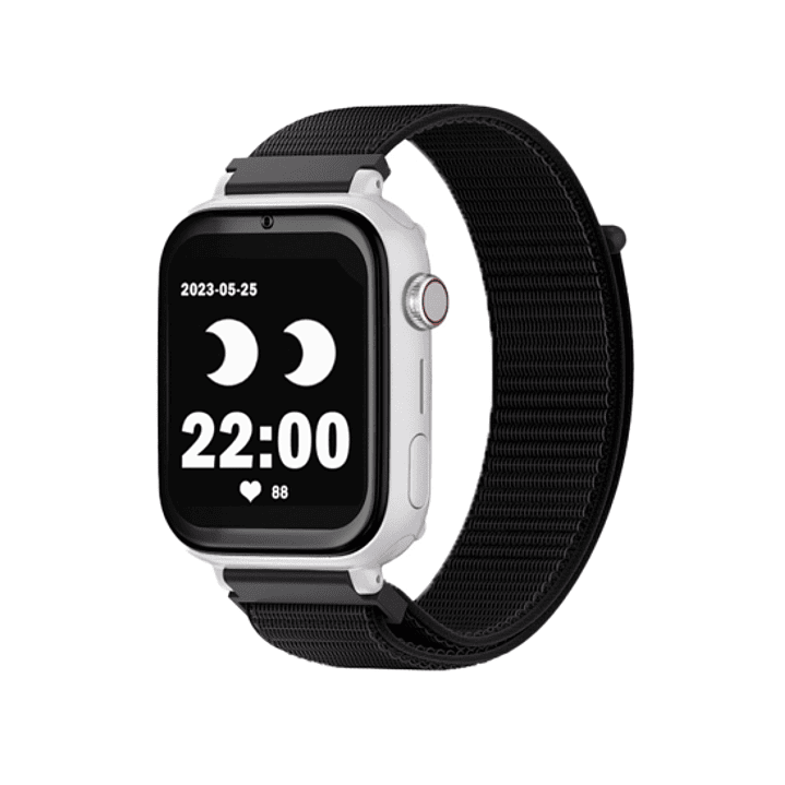 Savefamily Reloj Inteligente Infantil SaveWatch Plus con GPS y Llamada - IP67 - Boton SOS - Carcasa Blanca - Correa Tela Negra 1