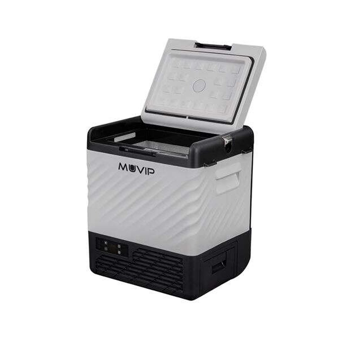 Muvip Nevera Portatil Tipo Trolley con Compresor 21 Litros - Compresor Silencioso - Ruedas y Asa de Transporte - Color Gris 1