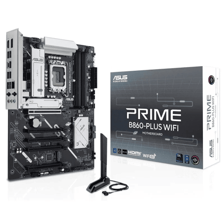 Asus Prime B860M-PLUS WIFI Placa Base LGA 1851 - WiFi, Bluetooth, 4x DDR5, 2x M2, 4x SATA III, PCIe 4.0, 5.0, USB 2.0, 3.2, USB-C, RJ-45, HDMI, Displa 1
