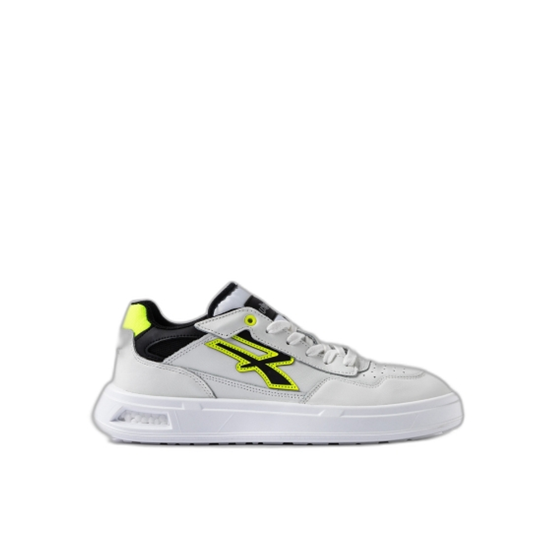 Upower Harlow Calzado de Seguridad Bajo - Talla 38 - Proteccion OB SR, Peso Ligero - Color Blanco/Amarillo 1