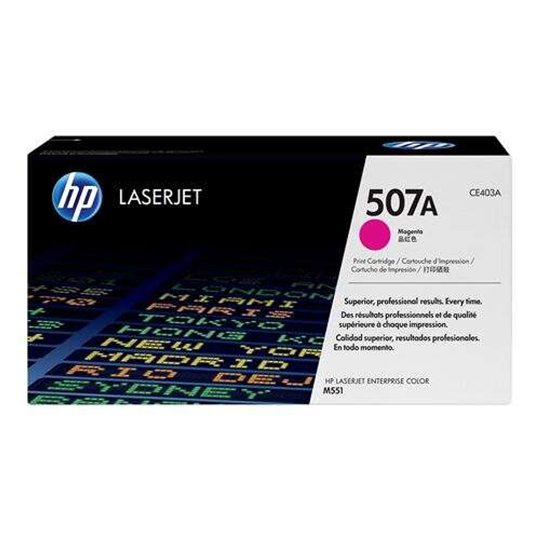 HP CE403A Magenta Cartucho de Toner Original - 507A 1