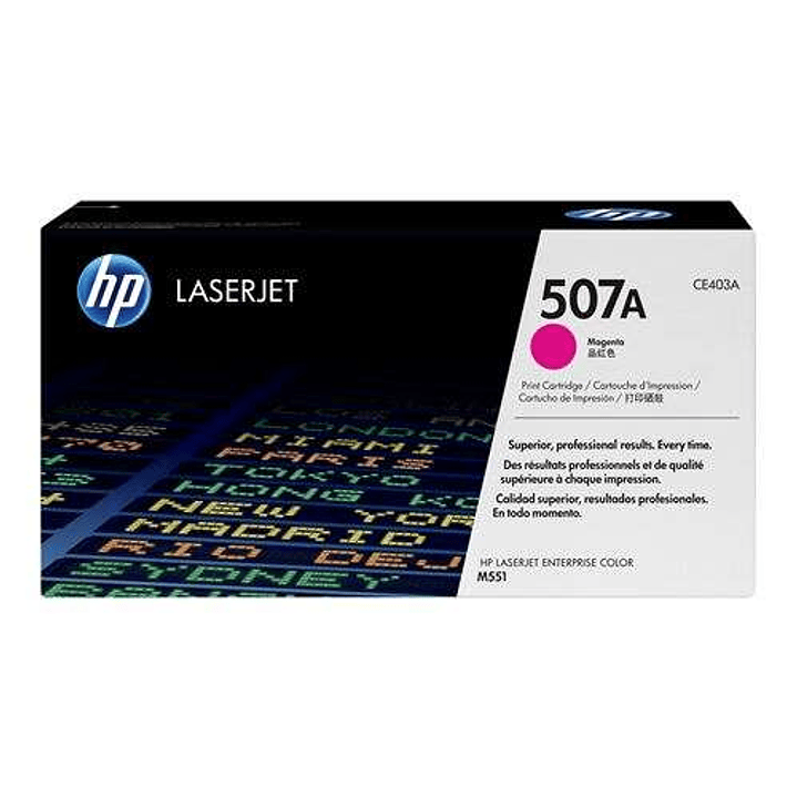 HP CE403A Magenta Cartucho de Toner Original - 507A 1