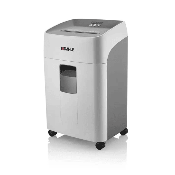 Dahle Deskside 504P Destructora de Papel Manual Microcorte P-5 - Destruye hasta 15 Hojas - Capacidad de la Papelera 40L - Ruedas Giratorias - Color Gr 1