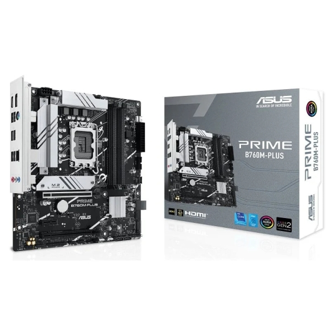 Asus Prime B760M-PLUS Placa Base Intel 1700 4x DDR5 - HDMI, M.2, PCIe4.0, 4x Sata III, USB, RJ-45, Micro-ATX 1