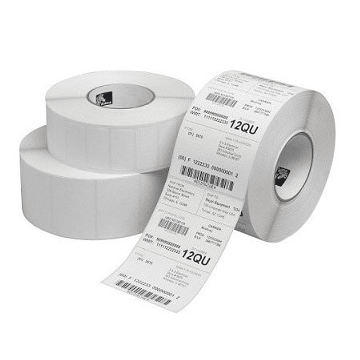 Zebra Z-Select 2000T Pack de 12 Rollos de Etiquetas Termicas Originales 75x51mm - Adhesivo Permanente - 1370 Unidades x Rollo - 800273-205 1