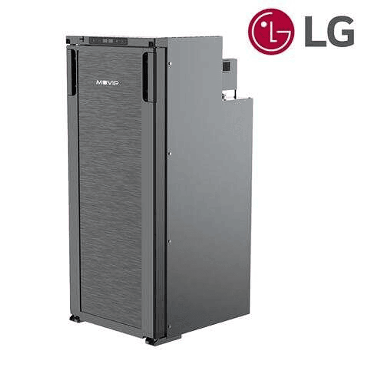 Muvip Nevera Fija con Compresor LG 90L 80W - Conexion 12/24V - Proteccion Bateria del Vehiculo  - Luz LED - Control de Temperatura - Doble Zona de Fri 1