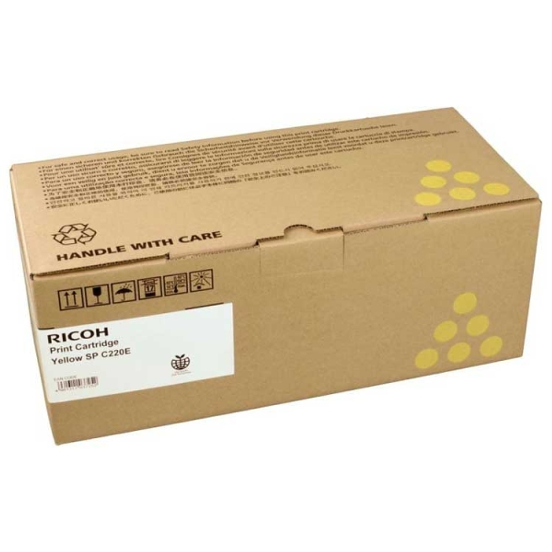 Ricoh SPC220/SPC221/SPC222/SPC240 Amarillo Cartucho de Toner Original - 407643 1