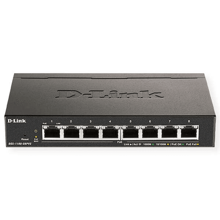 D-Link Switch Semigestionable 8 Puertos Gigabit PoE 1