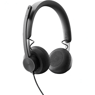 Logitech Zone Wired MS Teams Auriculares con Microfono Plegable USB-C - Diadema Ajustable - Almohadillas Acolchadas - Controles en Cable - Cable Trenz