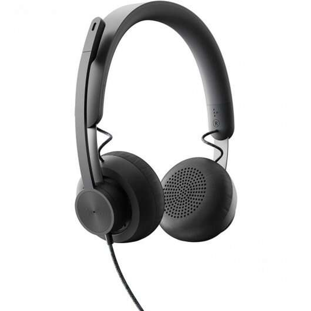 Logitech Zone Wired MS Teams Auriculares con Microfono Plegable USB-C - Diadema Ajustable - Almohadillas Acolchadas - Controles en Cable - Cable Trenz 1