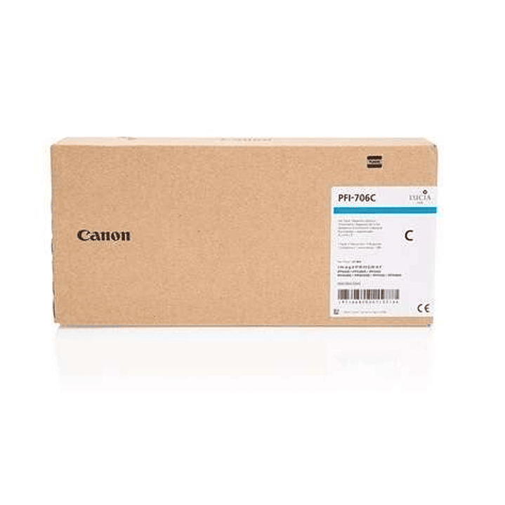 Canon PFI706 Cyan Cartucho de Tinta Original - 6682B001 1