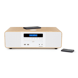 Thomson MIC201IBT Micro Cadena Bluetooth -Cargador Induccion - Potencia Musical 50W -  Color Madera/Blanco