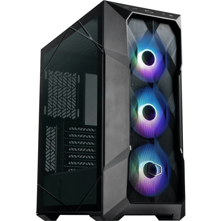 Cooler Master TD500 Mesh V2 Caja Gaming - Frontal MESH - 3 Ventiladores CF120 ARGB - Lateral Vidrio Templado - Soporta Refrigeracion Liquida - Color N 1