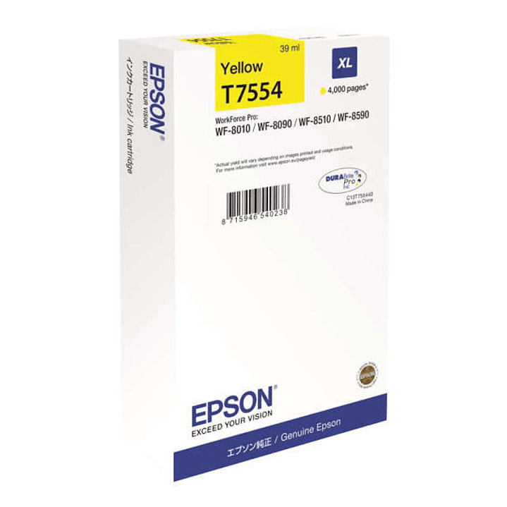 Epson T7554 Amarillo Cartucho de Tinta Original - C13T755440/C13T75544N 1