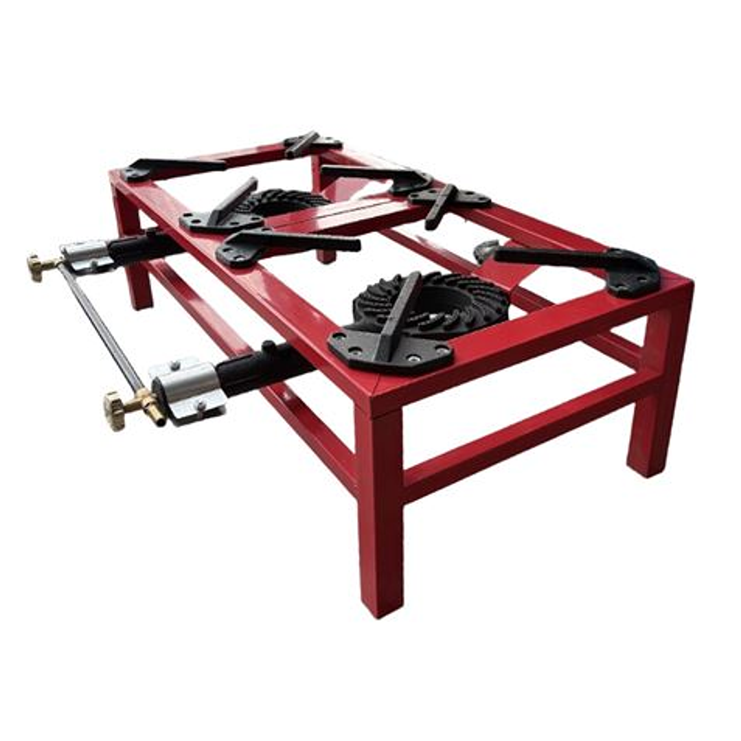 Muvip MV0629 Hornillo a Gas Portatil Reforzado - Quemador de Hierro Fundido - Potencia 15kW - Llave de Regulacion de Gas - Compatible con Butano y Pro 1