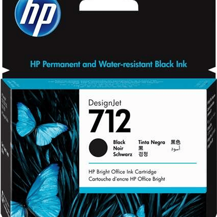 HP 712XL Negro Cartucho de Tinta Original - 3ED71A 1