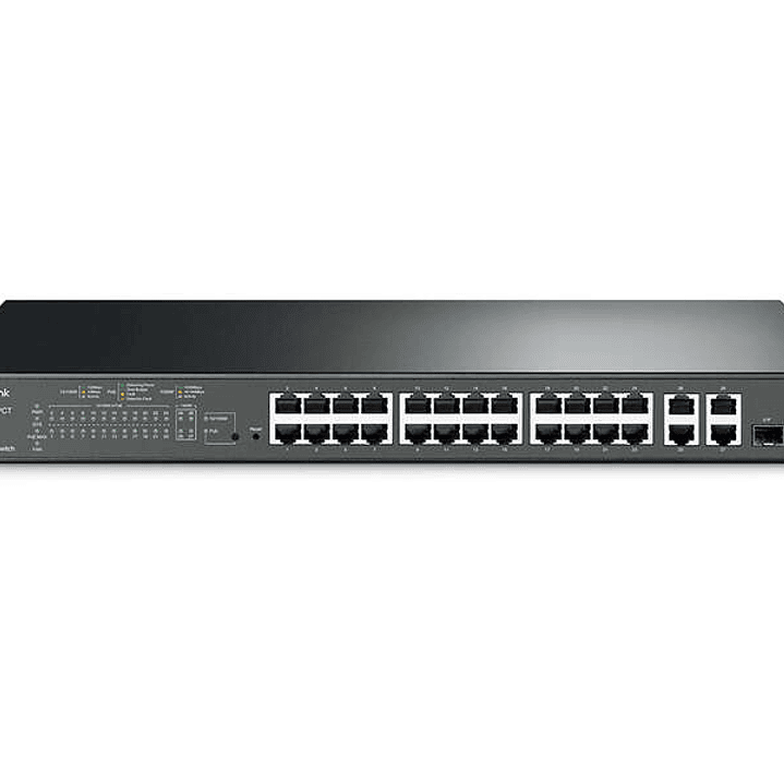 TP-Link JetStream Switch Smart PoE+ - 24 Puertos 10/100Mbps y 4 Puertos Gigabit 1