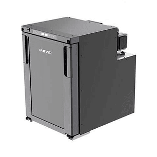 Muvip Nevera Fija con Compresor LG 50L 60W - Conexion 12/24V - Apertura Frontal - Proteccion Bateria - Luz LED - Temperatura Regulable - Dos Zonas de 