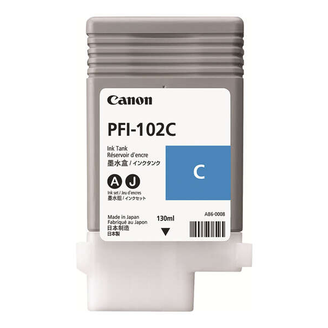 Canon PFI102 Cyan Cartucho de Tinta Original - 0896B001 1