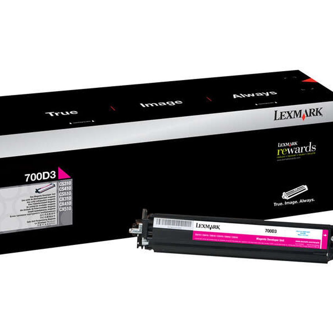 Lexmark CS310/CS410/CS510/CX310/CX410/CX510 Magenta Revelador Original - 70C0D30/700D3 1