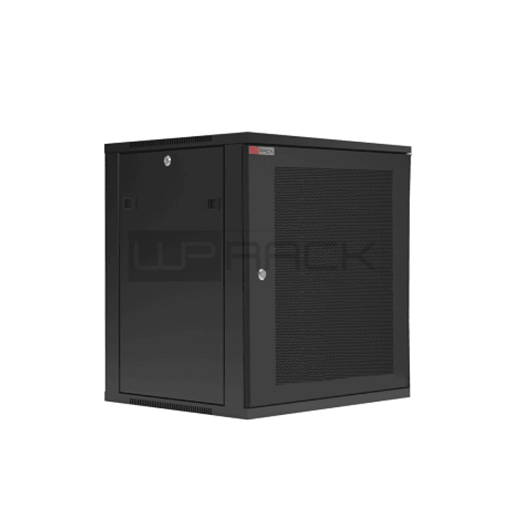 WP RWC-06604-B Armario Mural 6U - Puerta de Acero Perforada - Cerradura de Seguridad - 540x450x310mm - Color Negro 1