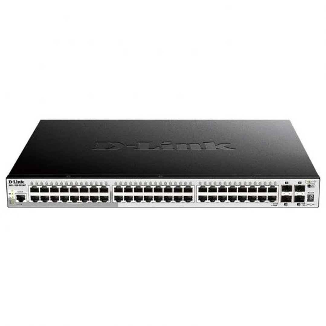 D-Link Switch Gestionado 48 Puertos Gigabit PoE + 4 Puertos 10G SFP+ 1