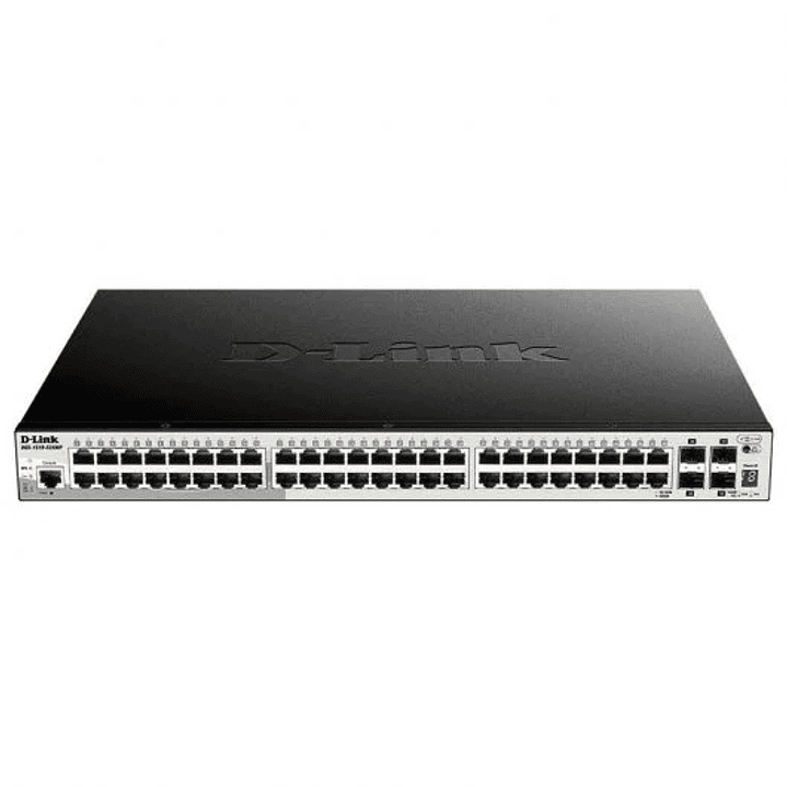 D-Link Switch Gestionado 48 Puertos Gigabit PoE + 4 Puertos 10G SFP+ 1