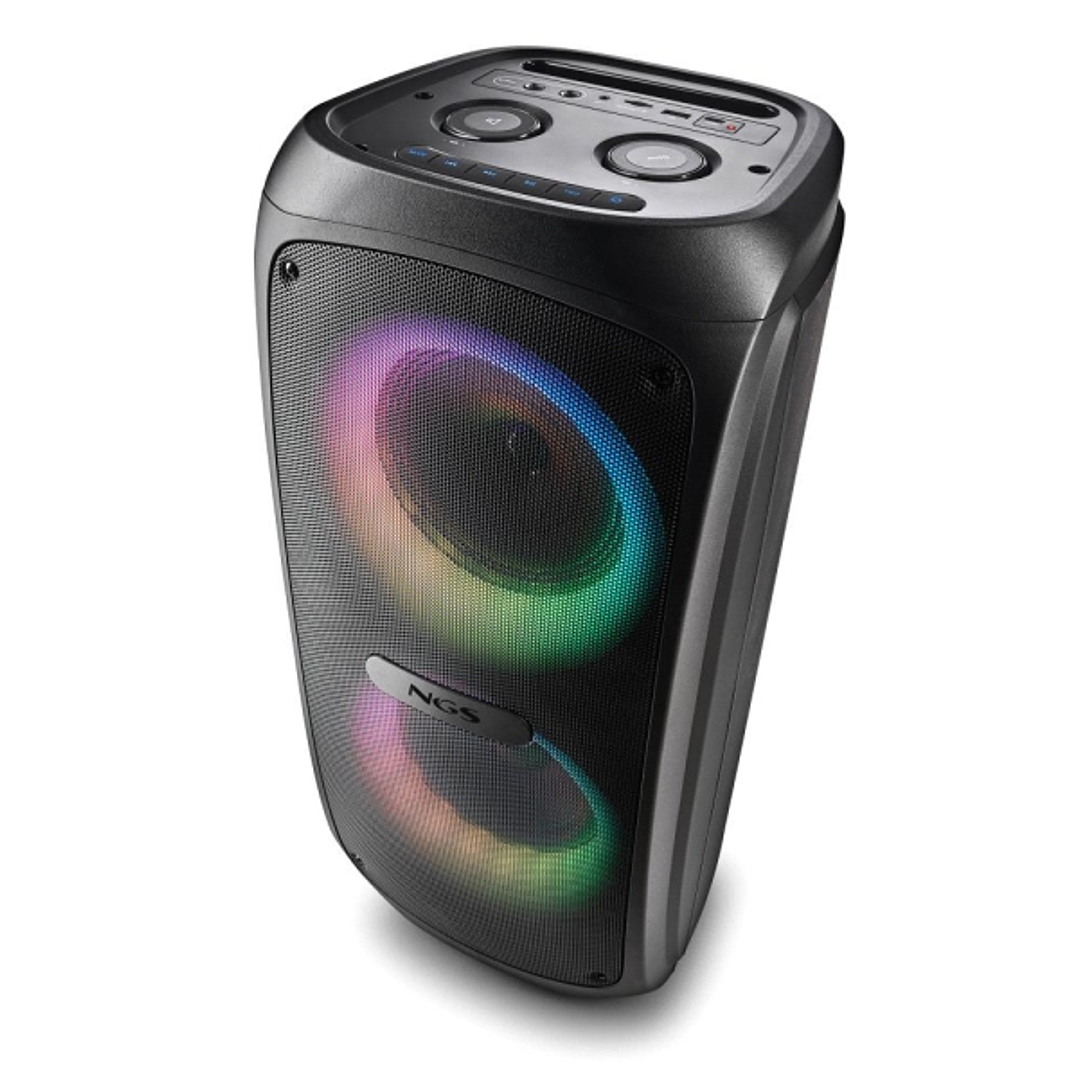 NGS Wild Temper Altavoz Portatil 200W TWS Bluetooth 5.3 - Iluminacion LED RGB - USB, Aux In y Doble Entrada de Microfono - Autonomia hasta 5h - Color  1