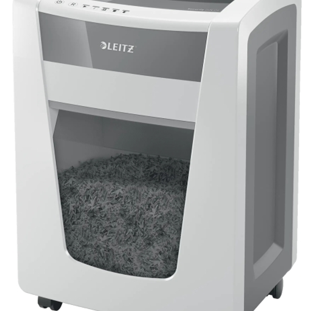 Leitz IQ Office Pro P4 Destructora de Papel Corte Confeti P-4 - Destruye hasta 20 Hojas - Capacidad de la Papelera 30L - 4 Horas de Funcionamiento Ini 1