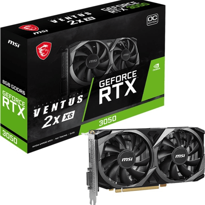 MSI GeForce RTX 3050 Tarjeta Grafica VENTUS 2X XS OC 8GB GDDR6 1
