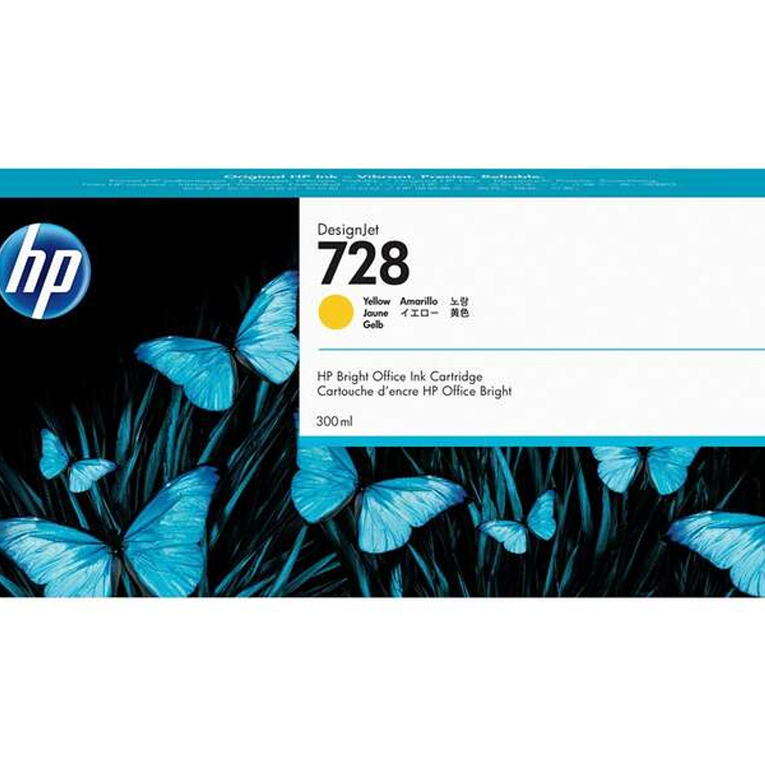 HP 728 Amarillo Cartucho de Tinta Original - F9K15A 1