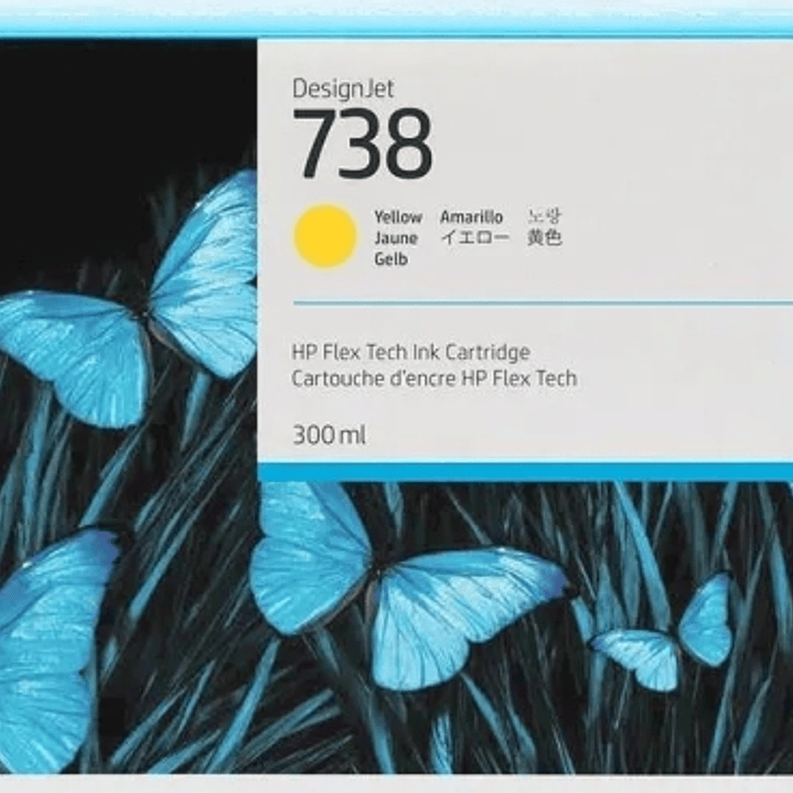 HP 676M8A Amarillo Cartucho de Tinta Original - 738 1