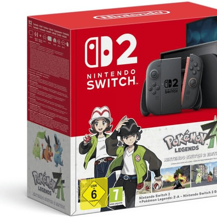 Nintendo Pack Consola Nintendo Switch 2 con Videojuego Pokemon Legends Z-A - Pantalla LCD HDR10 de 7.9