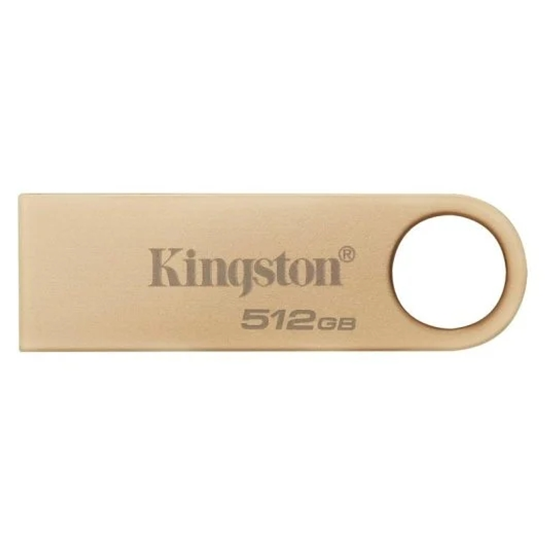 Kingston DataTraveler SE9 G3 Memoria USB-A 3.2 Gen 1 512GB - 220 MB/s en Lectura - Diseño Metalico - Color Oro (Pendrive) 1