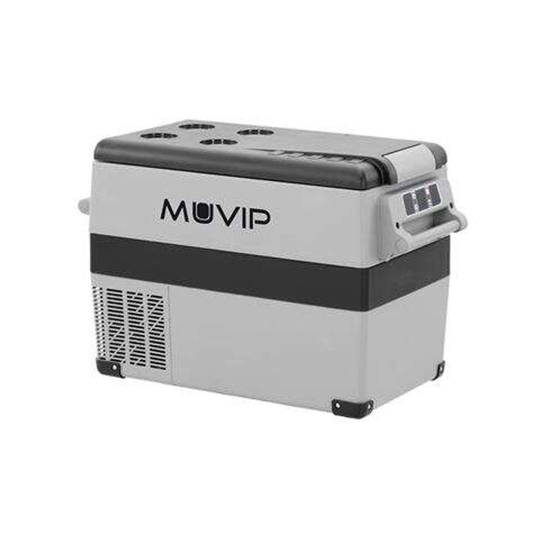 Muvip Nevera Portatil de Compresor 45L - Luz LED Interior - Proteccion Bateria Vehiculo - Temperatura -20º/+20º - Conexion 12/24/220V - Consumo 55W -  1