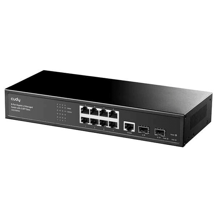 Cudy GS2008S2 Switch Administrado L2 Gigabit de 8 Puertos con 2 Puertos Gigabit SFP 1
