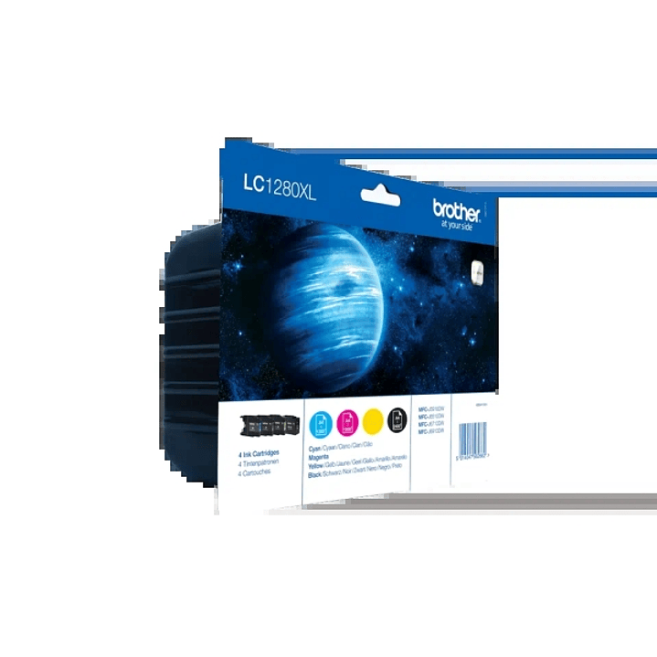 Brother LC1280XL Pack de 4 Cartuchos de Tinta Originales - LC1280XLVALBP 1