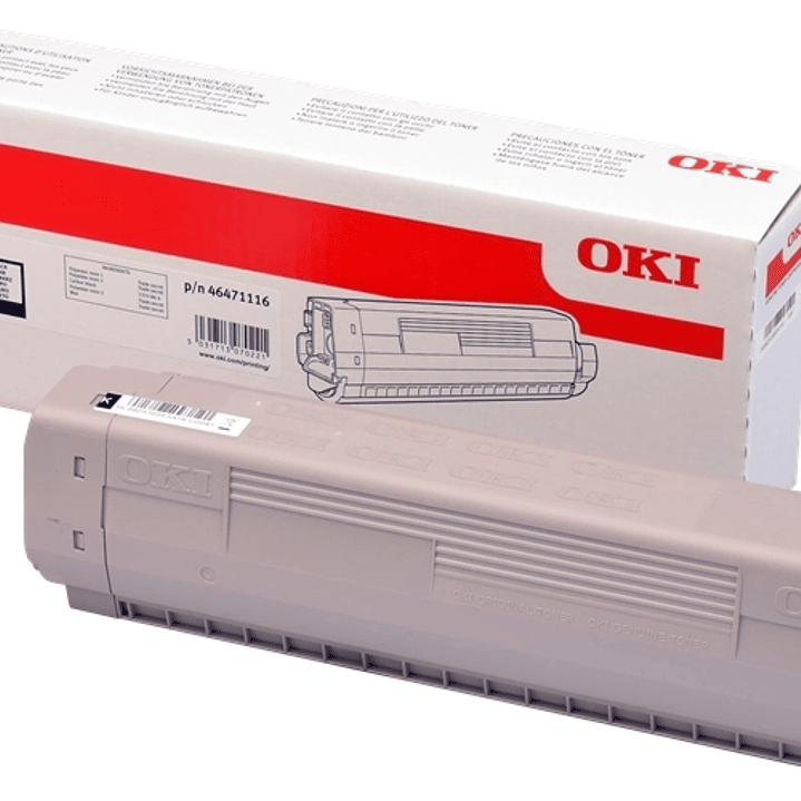 OKI C813 Negro Cartucho de Toner Original - 46471116 1