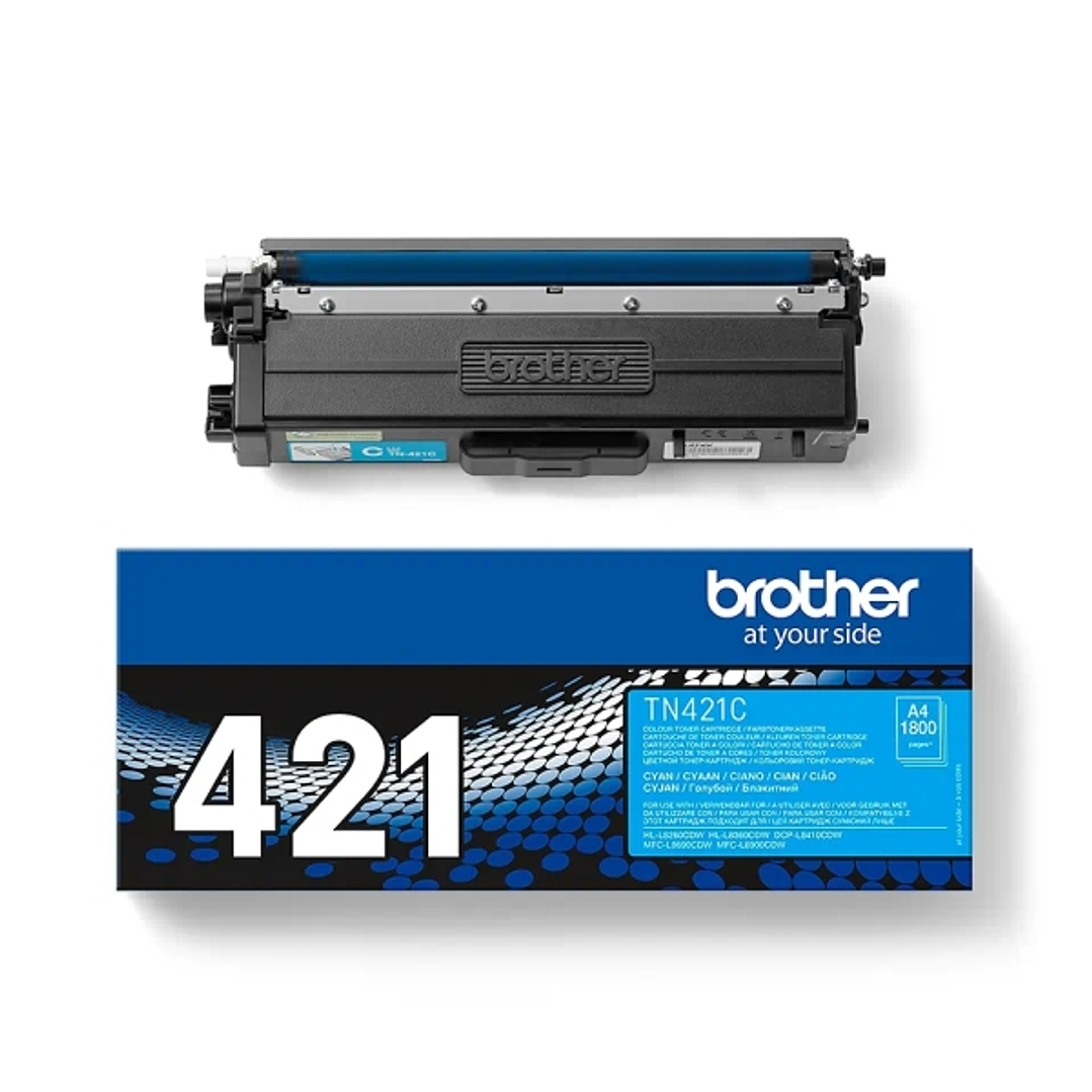 Brother TN421 Cyan Cartucho de Toner Original - TN421C 1