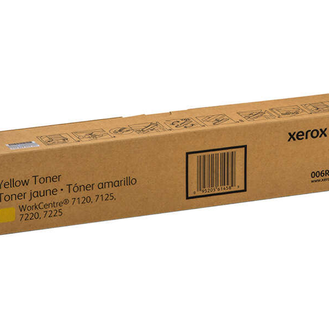 Xerox WorkCentre 7120/7125/7220/7225 Amarillo Cartucho de Toner Original - 006R01458 1