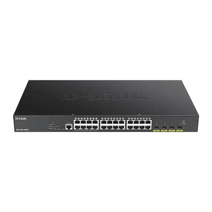 D-Link Switch Semigestionable 24 Puertos Gigabit PoE 370W + 4 Puertos 10G SFP+ 1