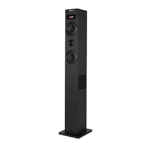 NGS Sky Charm 2.1 Torre de Sonido Bluetooth 80W - Mando a Distancia - Pantalla LED - USB, Radio FM, Aux In y Entrada Optica TV - Carcasa de Madera