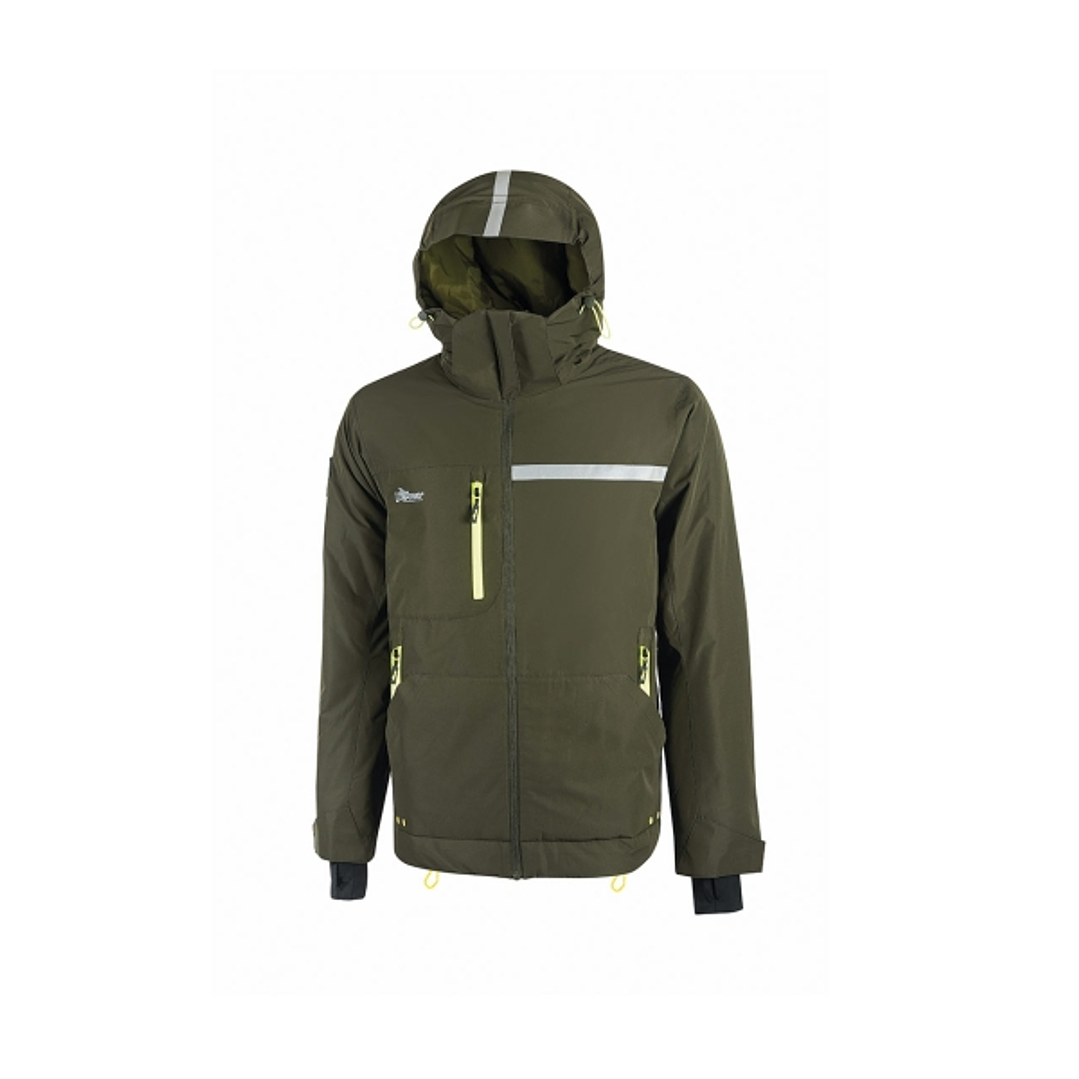 Upower Wink Chaqueta de Trabajo de Invierno - Talla 2XL - Acolchado de Grafeno, Impermeable, Capucha Regulable, Multibolsillos, Detalles Reflectantes, 1
