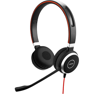 Jabra Evolve 40 MS Auriculares con Microfono USB/3.5mm - Cancelacion Pasiva de Ruido - Diadema Ajustable - Controles en Cable - Color Negro
