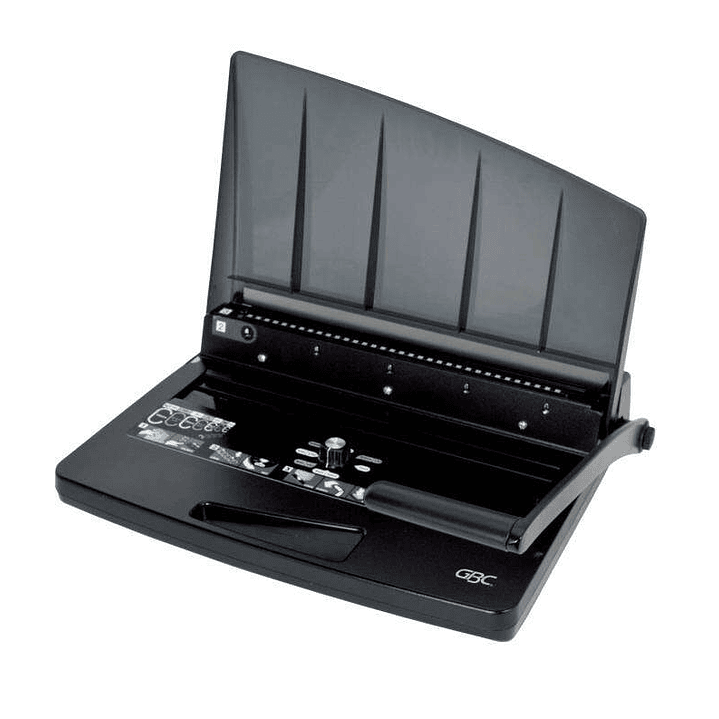 GBC Encuadernadora de Espiral Wirebind W15 - Capacidad de Perforacion 15 Hojas - Asa de Transporte - Mandos Sencillos y Faciles de Usar - Alambre de 1 1