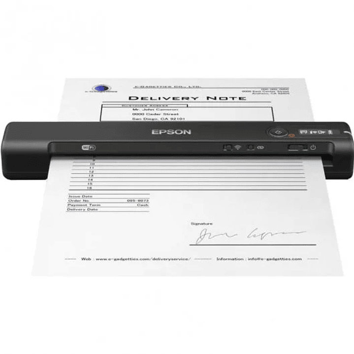 Epson Workforce ES60W Escaner Portatil Inalambrico WiFi - 600dpi - Pantalla LCD - Tecnologia ReadyScan LED 1