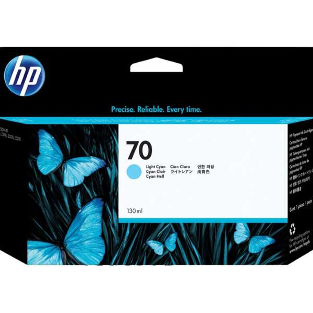 HP 70 Cyan Light Cartucho de Tinta Original - C9390A 1