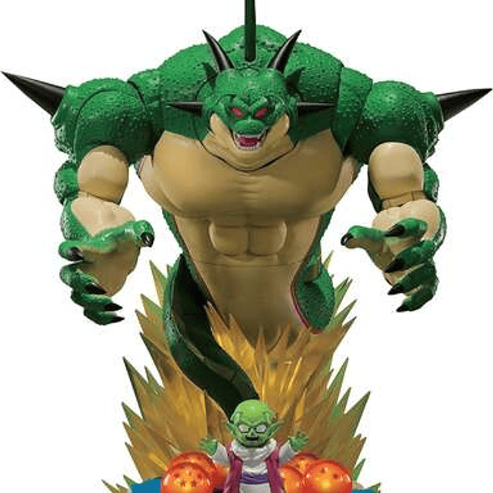 Tamashii Nations SH Figuarts Dragon Ball Z Set Luminoso Porunga y Dende - Manos Intercambiables - Lector NFC Integrado en el Soporte - Iluminacion y S 1