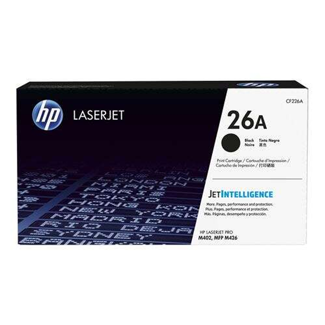HP CF226A Negro Cartucho de Toner Original - 26A 1